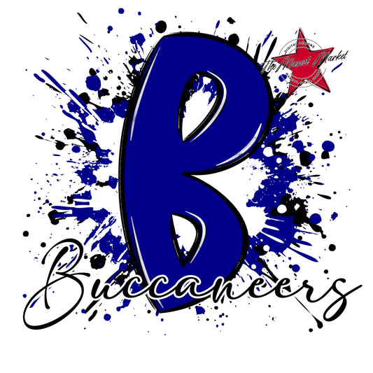 Buccaneers Mascot Splatter-Blue
