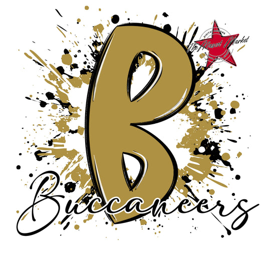 Buccaneers Mascot Splatter-Gold