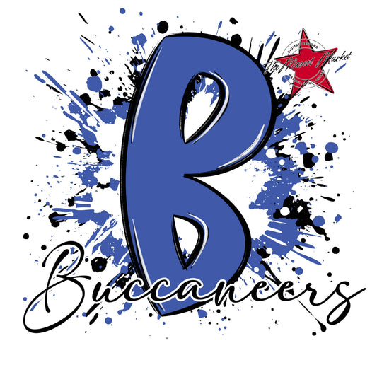 Buccaneers Mascot Splatter-Off Blue