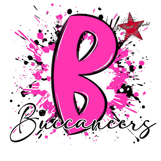 Buccaneers Mascot Splatter-Pink