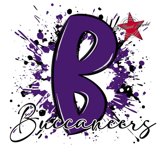 Buccaneers Mascot Splatter-Purple