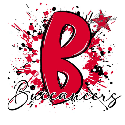 Buccaneers Mascot Splatter-Red