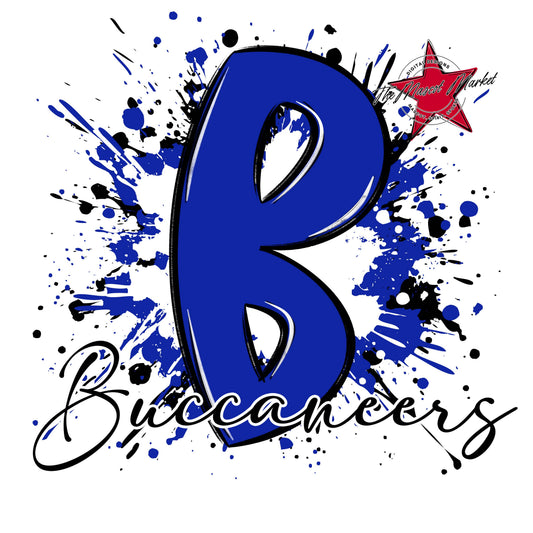 Buccaneers Mascot Splatter-Royal Blue