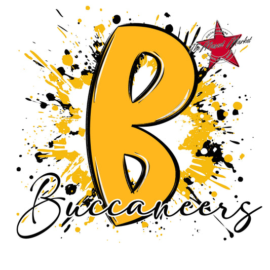 Buccaneers Mascot Splatter-Yellow