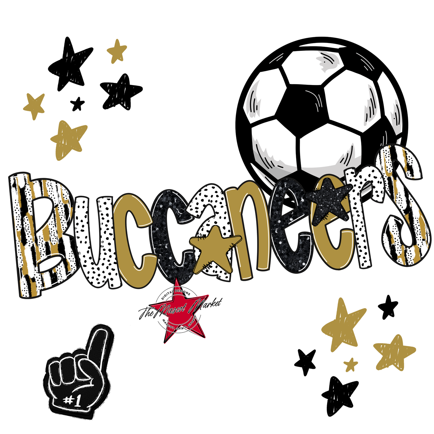 Buccaneers Soccer Scrape-Gold