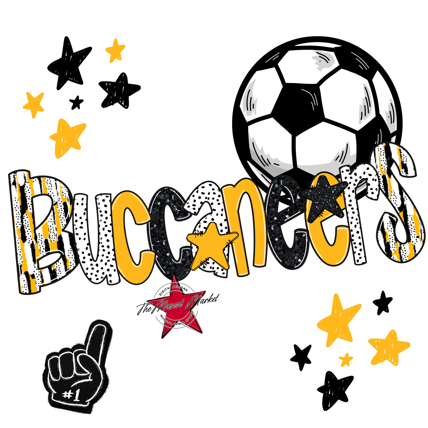 Buccaneers Soccer Scrape-Yellow