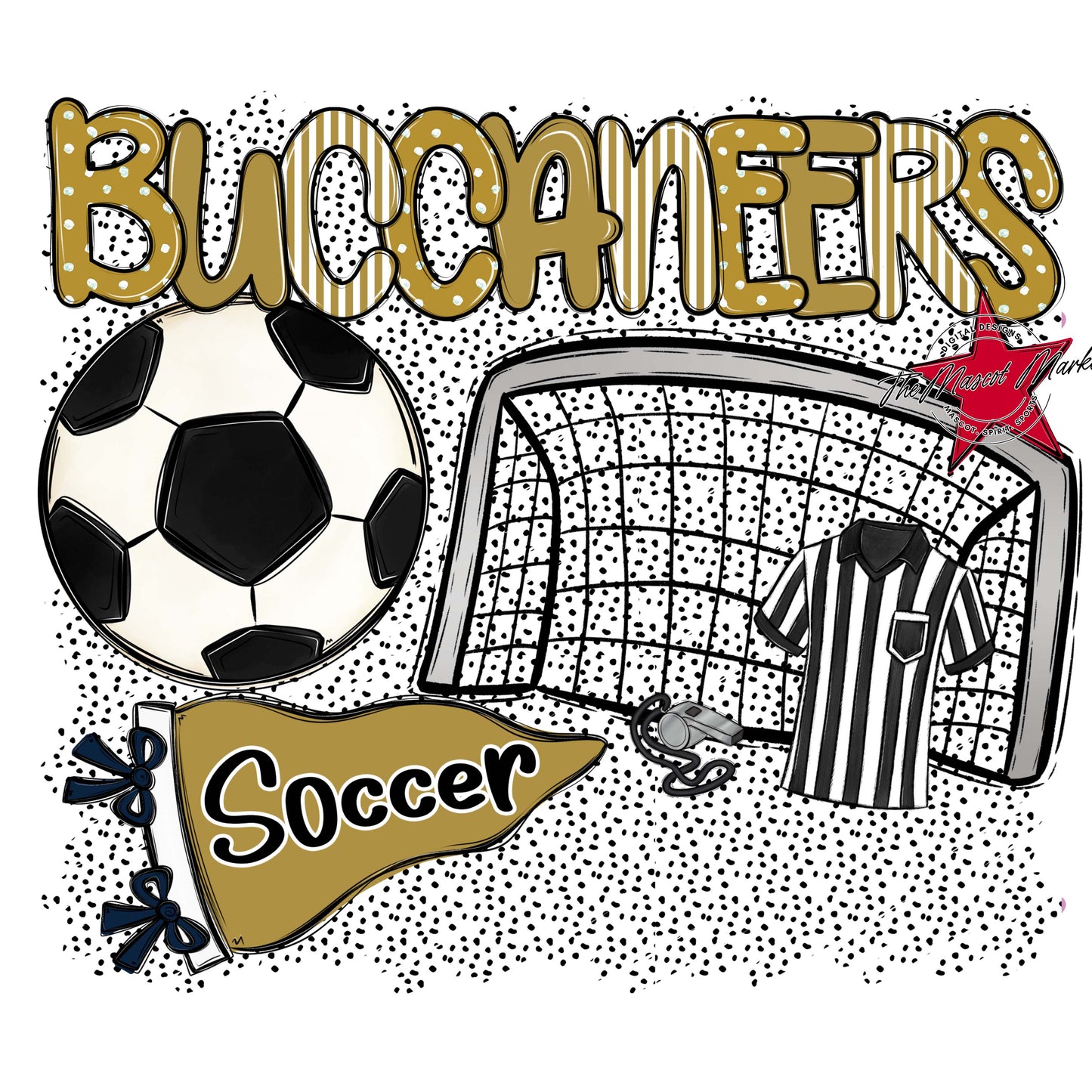 Buccaneers Soccer Spirit-Gold