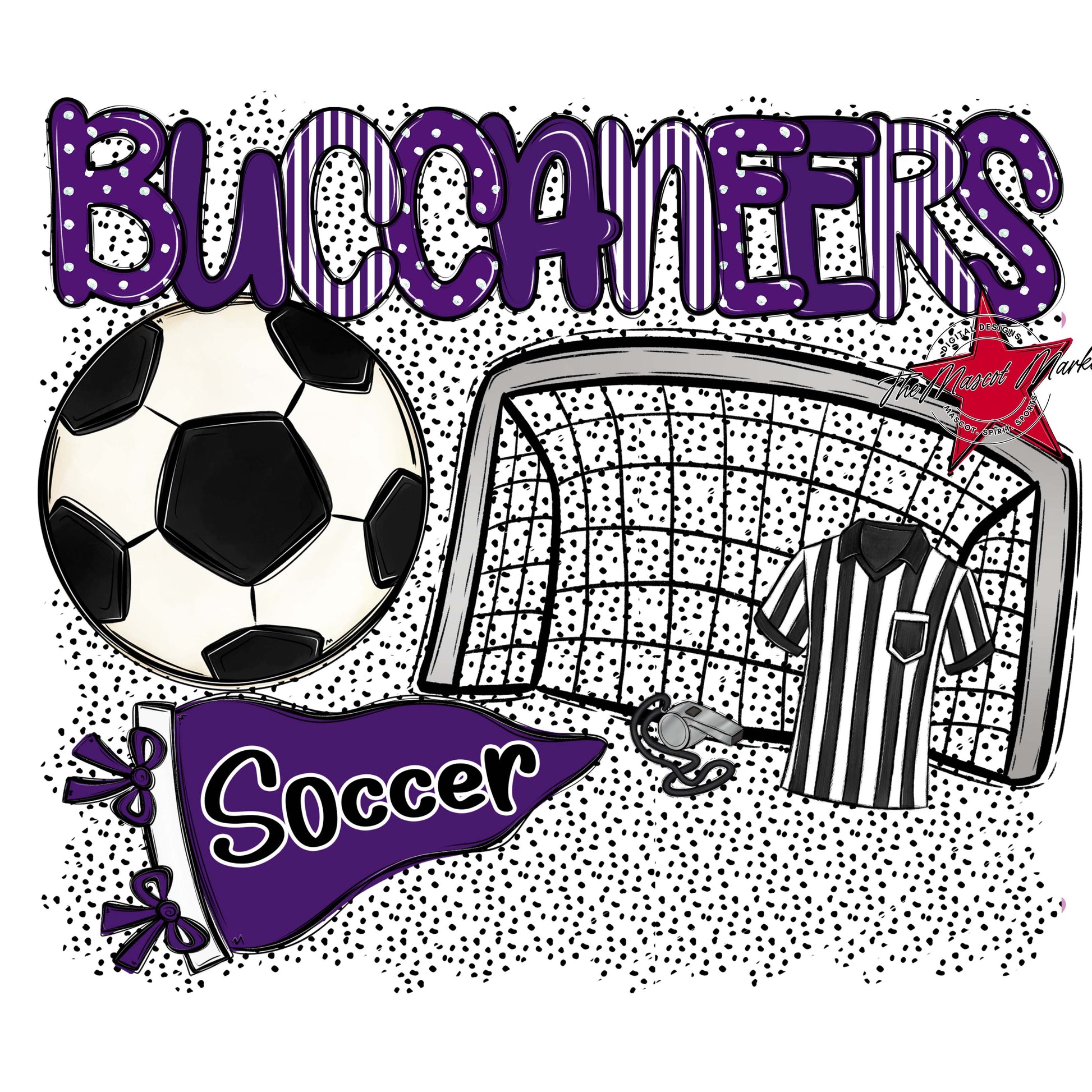 Buccaneers Soccer Spirit-Purple