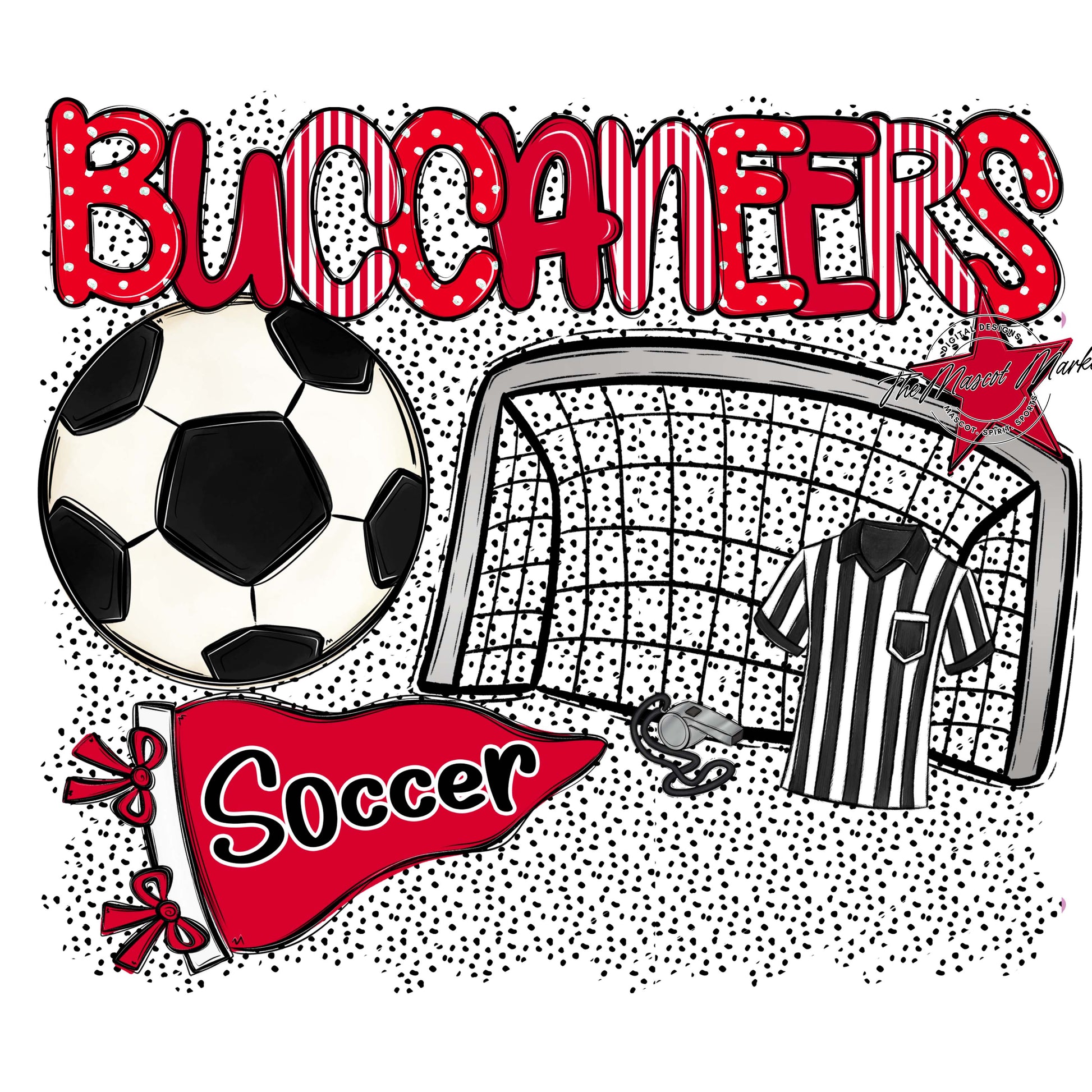 Buccaneers Soccer Spirit-Red