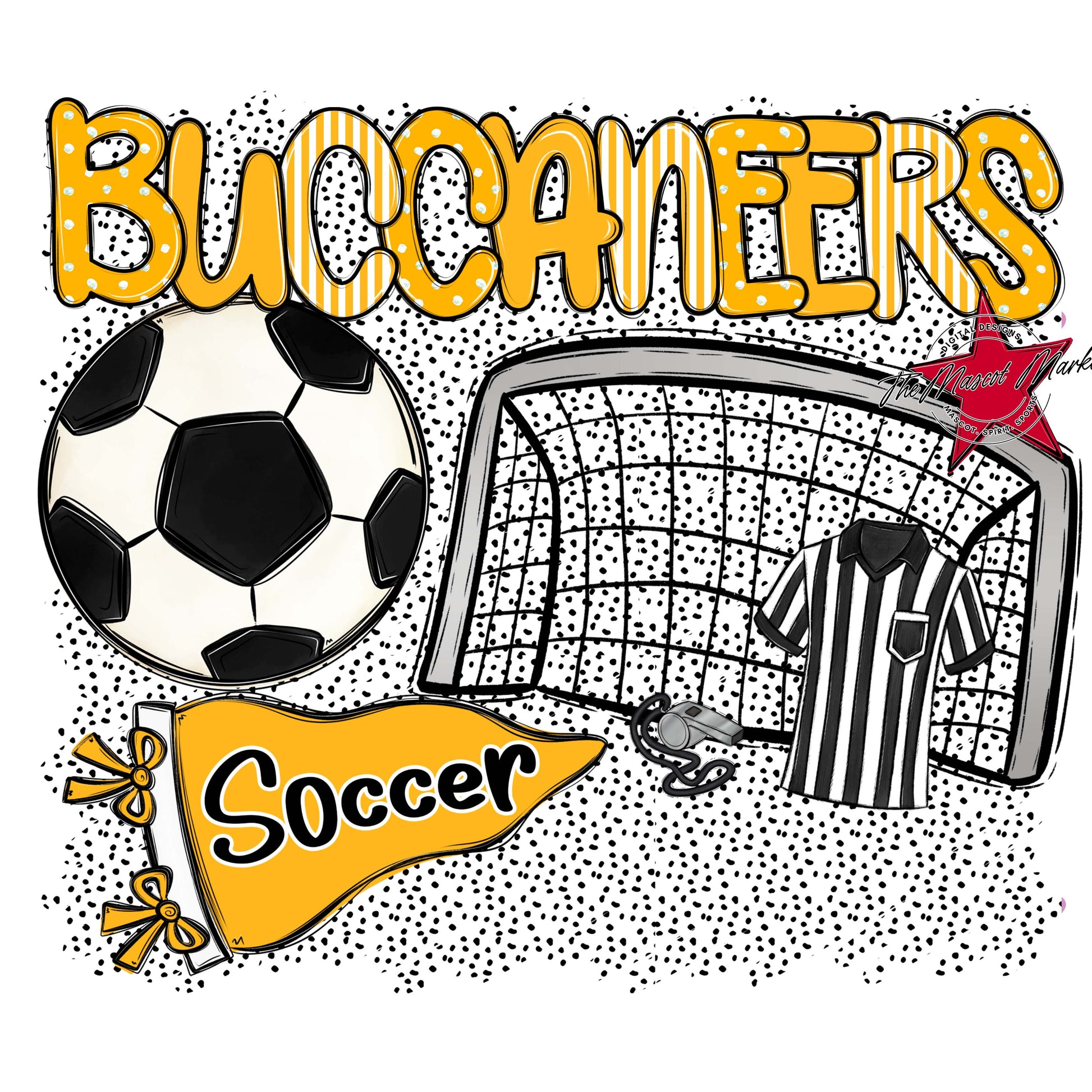 Buccaneers Soccer Spirit-Yellow