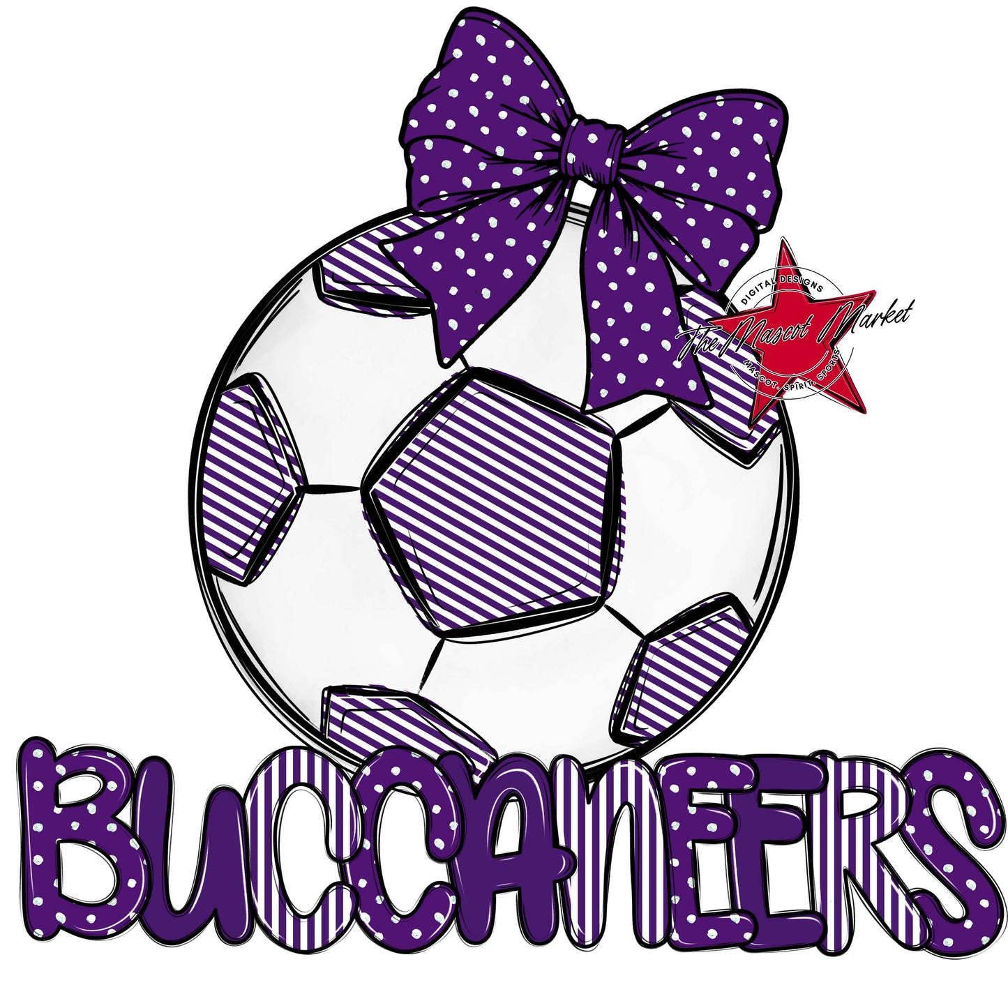 Buccaneers Soccer Spirit Design-Purple