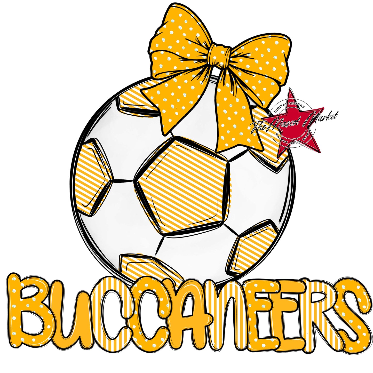 Buccaneers Soccer Spirit Design-Yellow