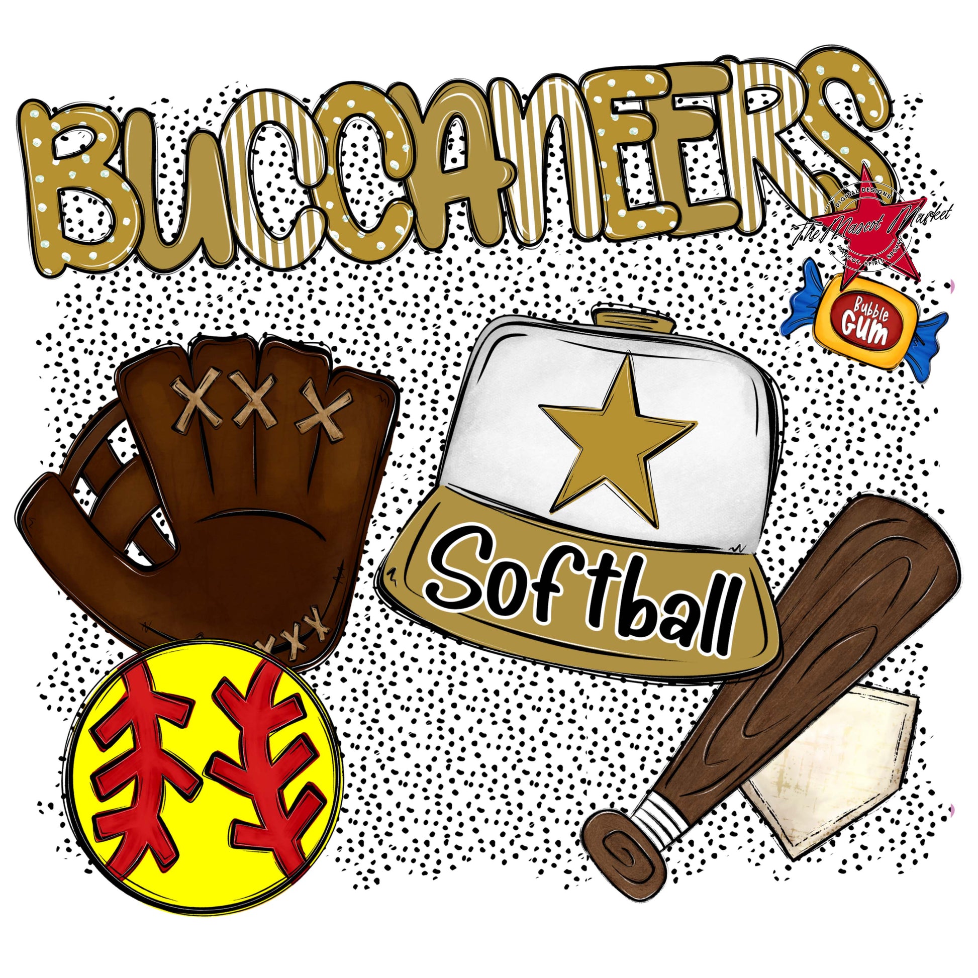 Buccaneers Softball Spirit-Gold