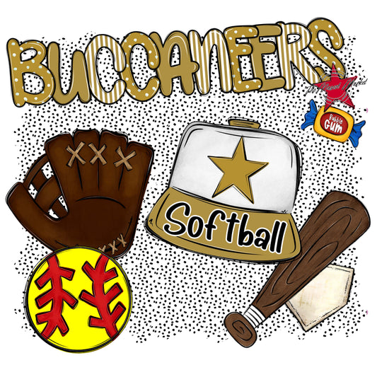 Buccaneers Softball Spirit-Gold