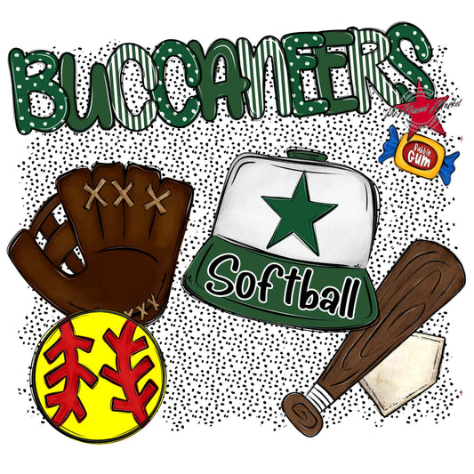 Buccaneers Softball Spirit-Green