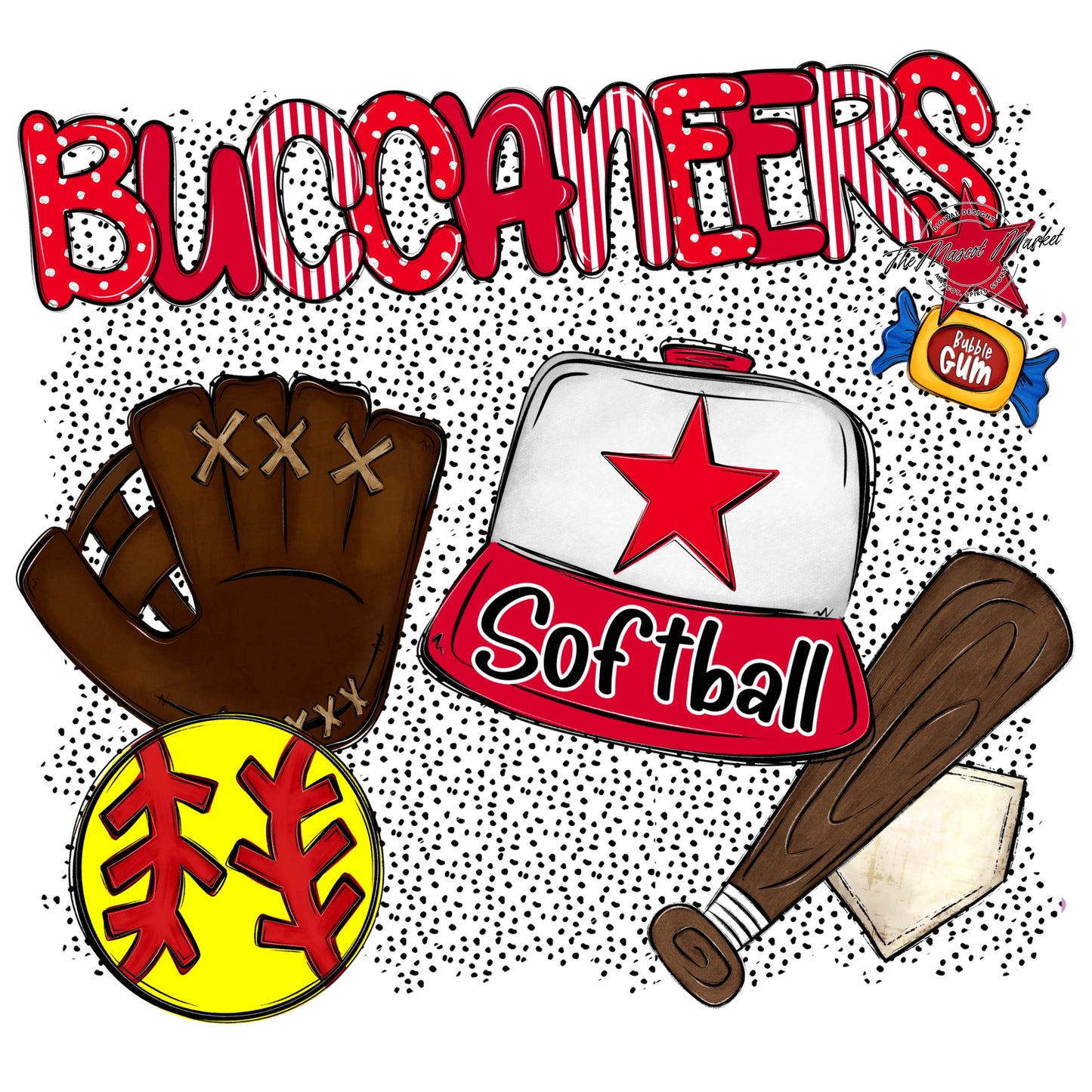 Buccaneers Softball Spirit-Red