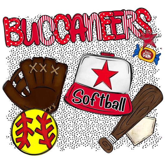 Buccaneers Softball Spirit-Red