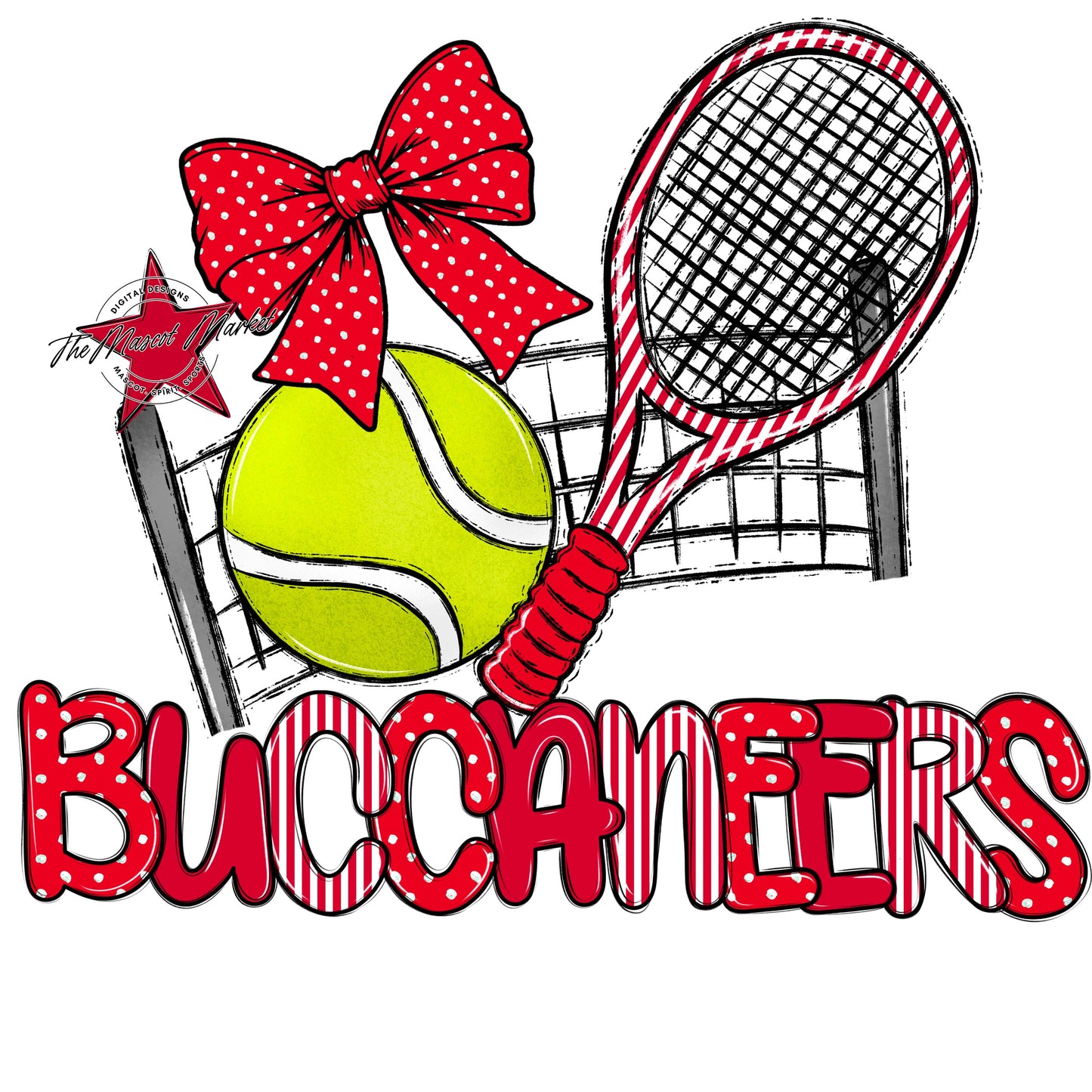 Buccaneers Tennis Spirit Design-Red