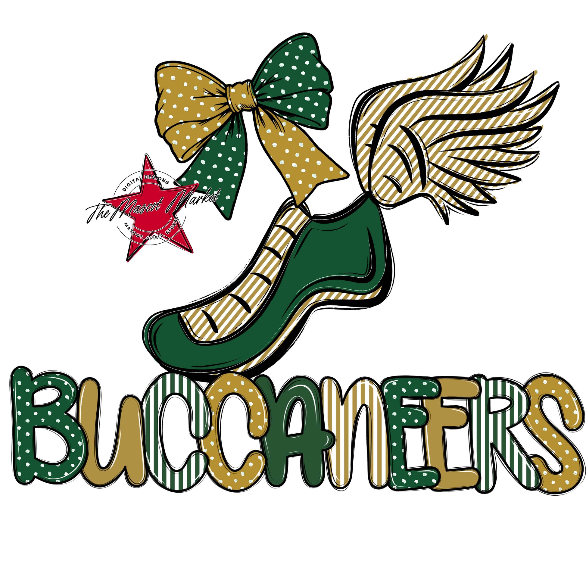 Buccaneers Track Spirit Design-Green & Gold