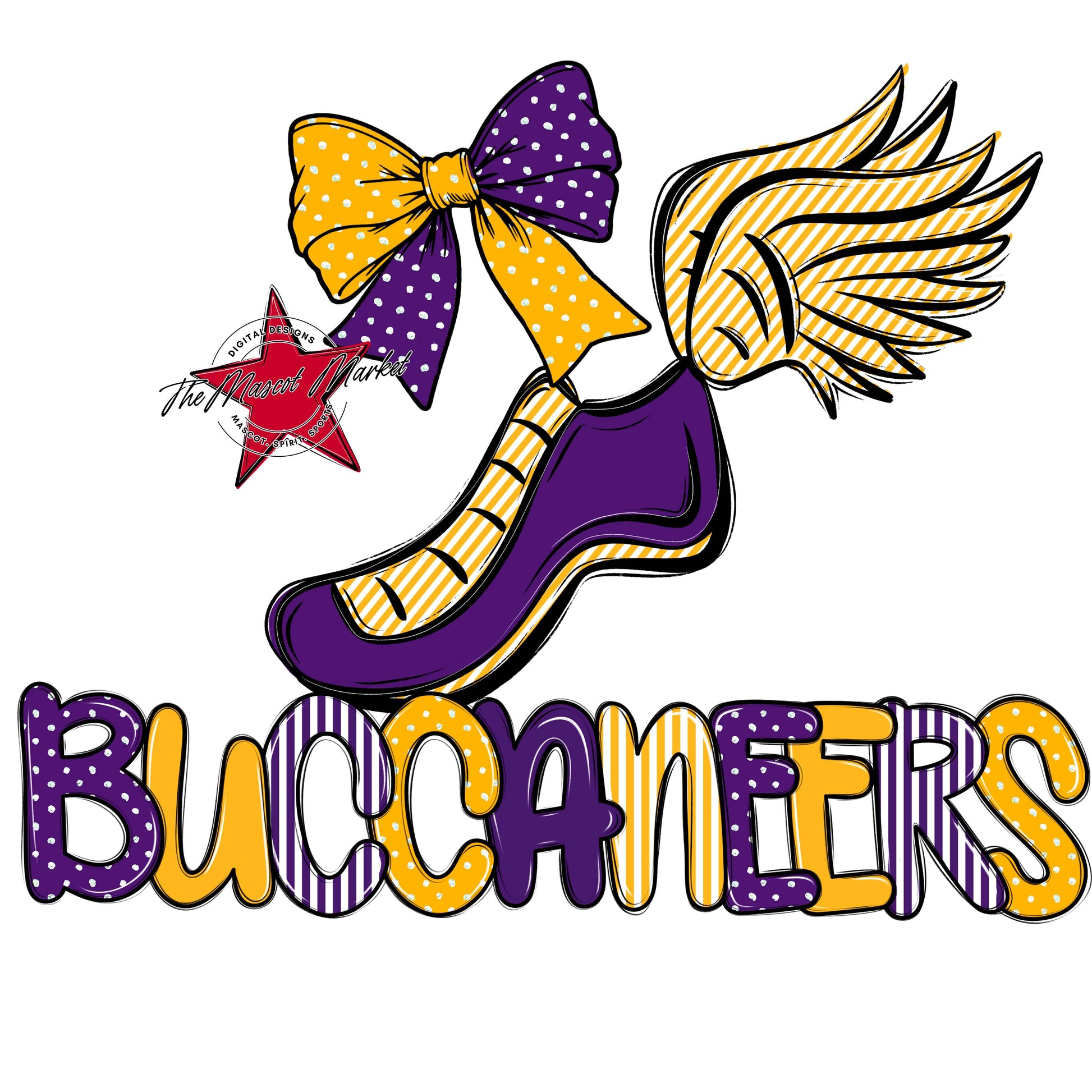 Buccaneers Track Spirit Design-Purple & Yellow