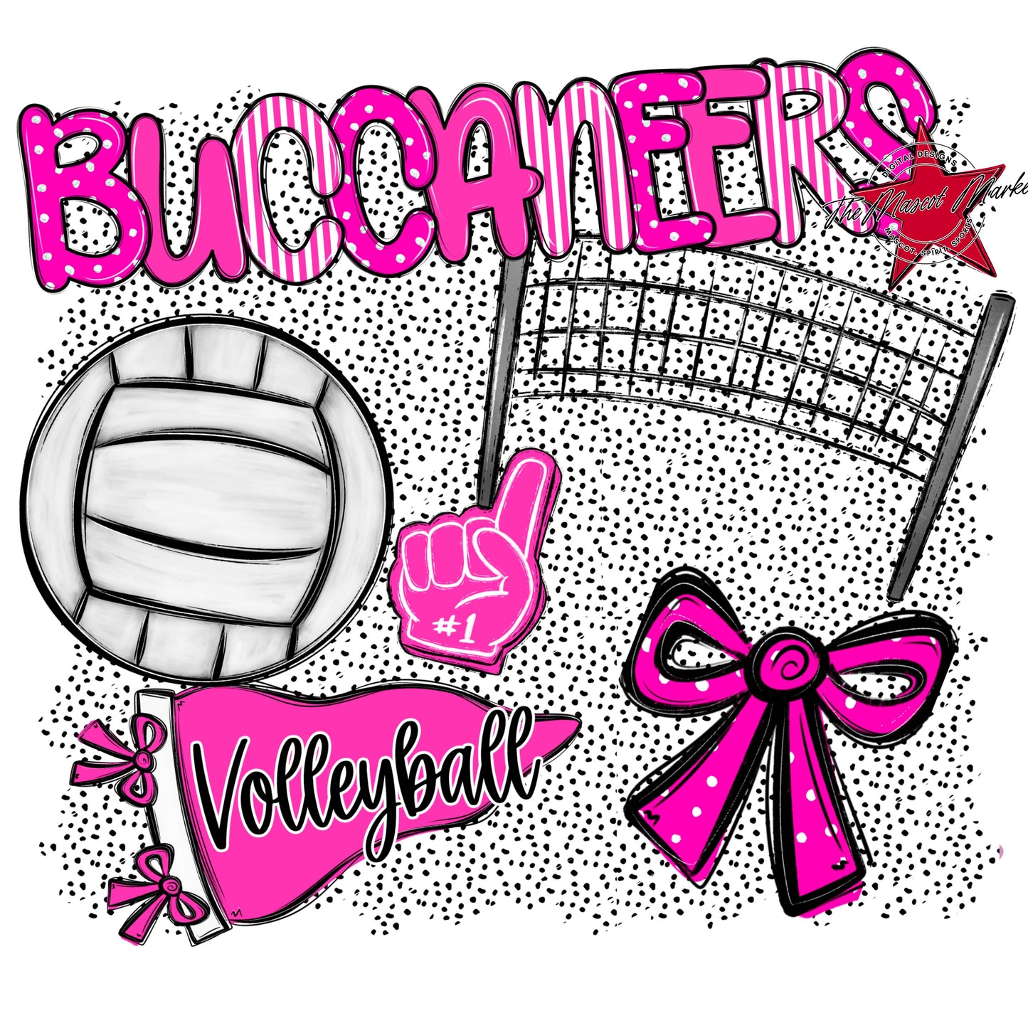 Buccaneers Volleyball Spirit-Pink