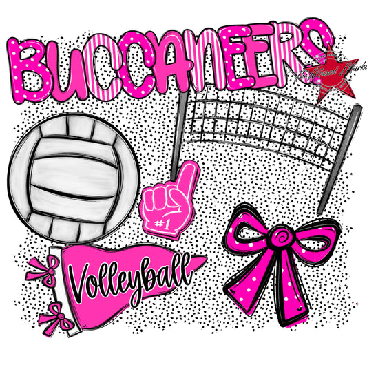 Buccaneers Volleyball Spirit-Pink