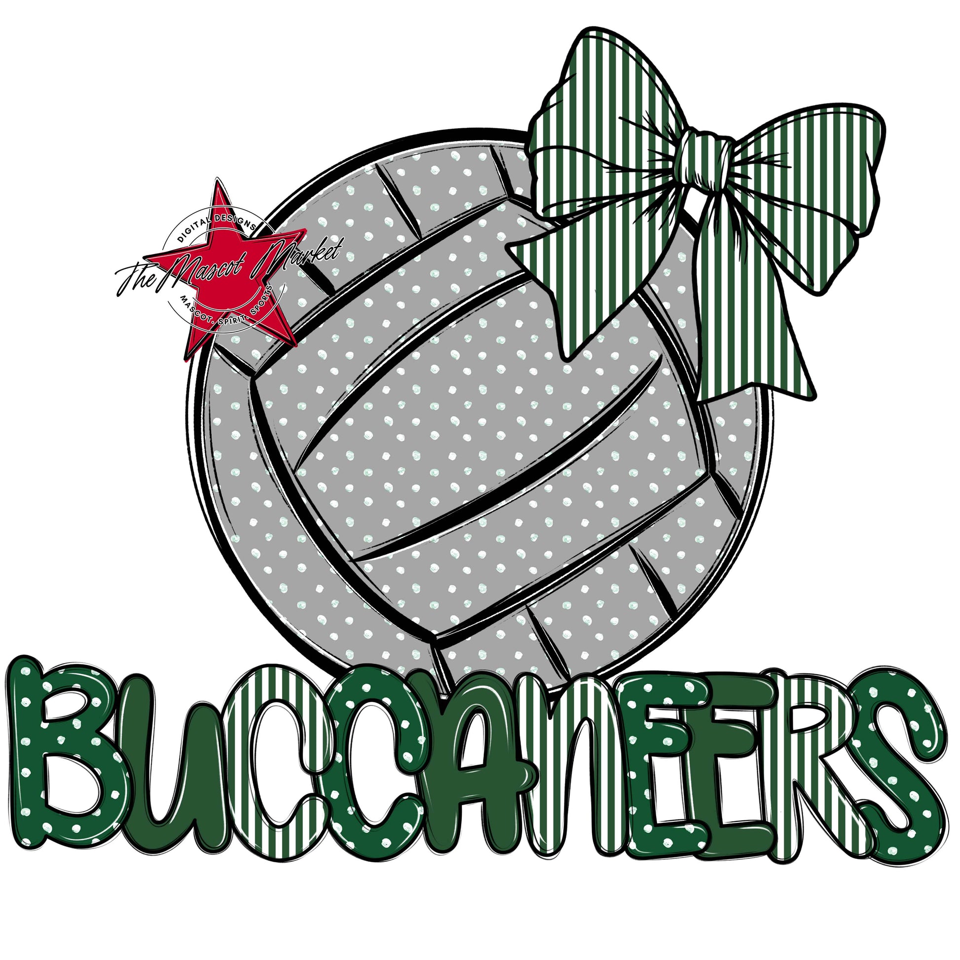Buccaneers Volleyball Spirit Design-Green