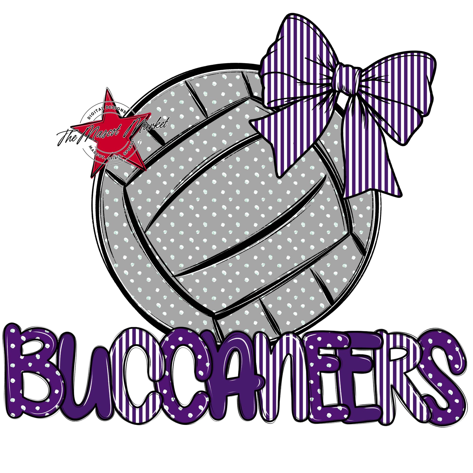 Buccaneers Volleyball Spirit Design-Purple