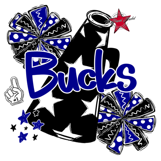 Bucks Alpha Megaphone Design-Blue