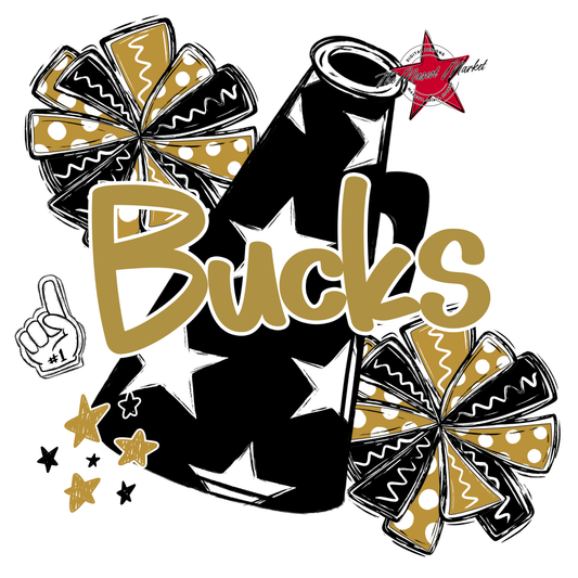 Bucks Alpha Megaphone Design-Gold