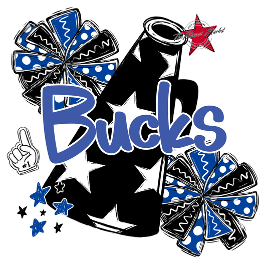 Bucks Alpha Megaphone Design-Off Blue