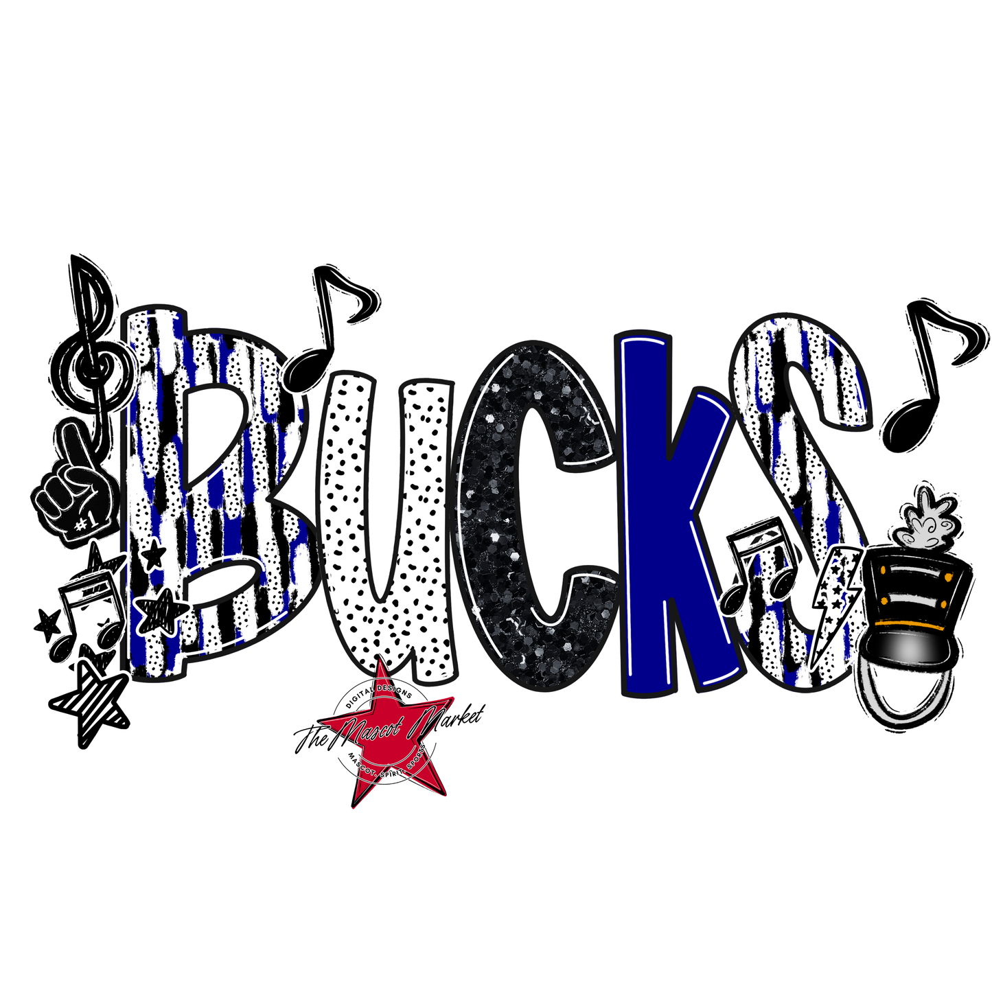 Bucks Band Scrape-Blue