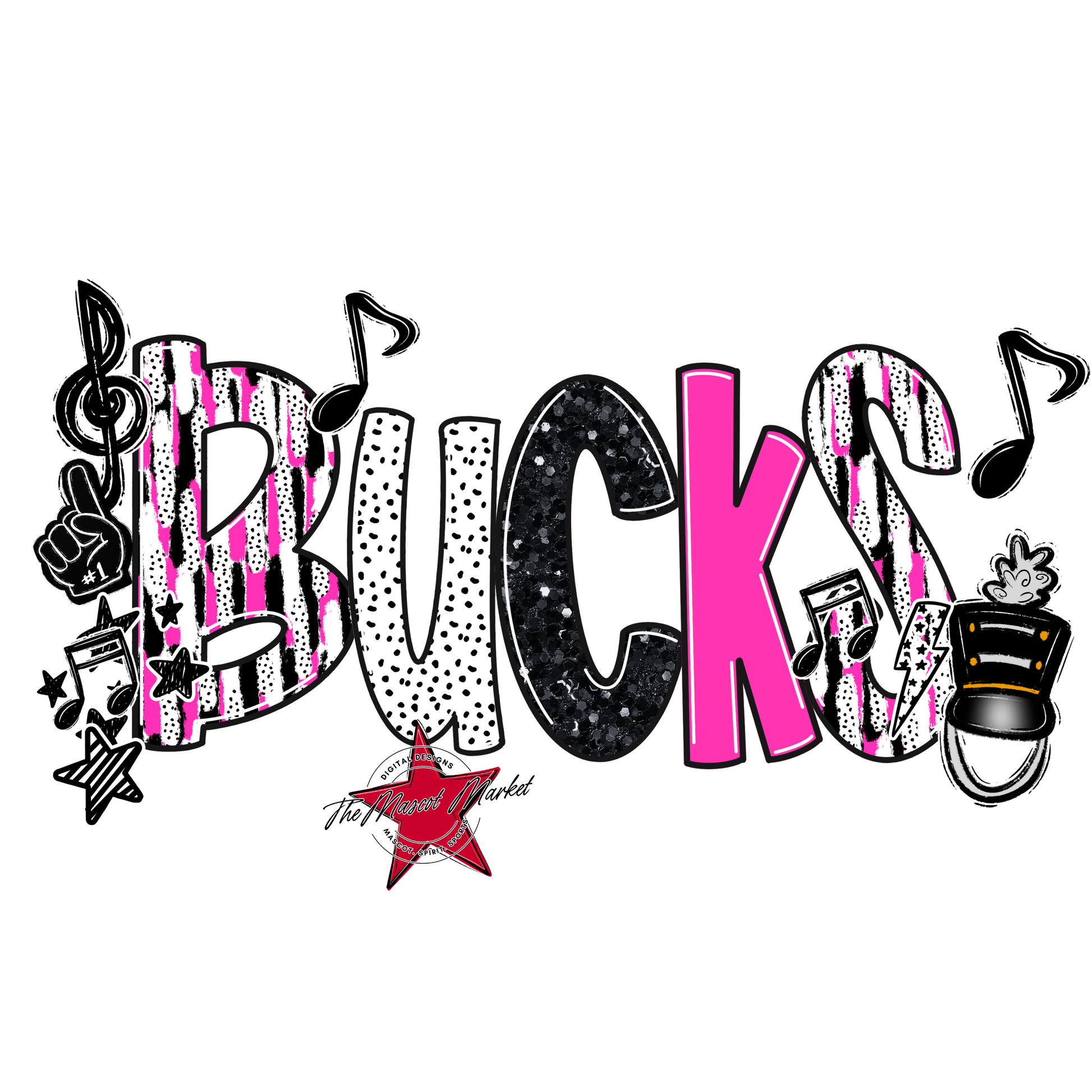 Bucks Band Scrape-Pink