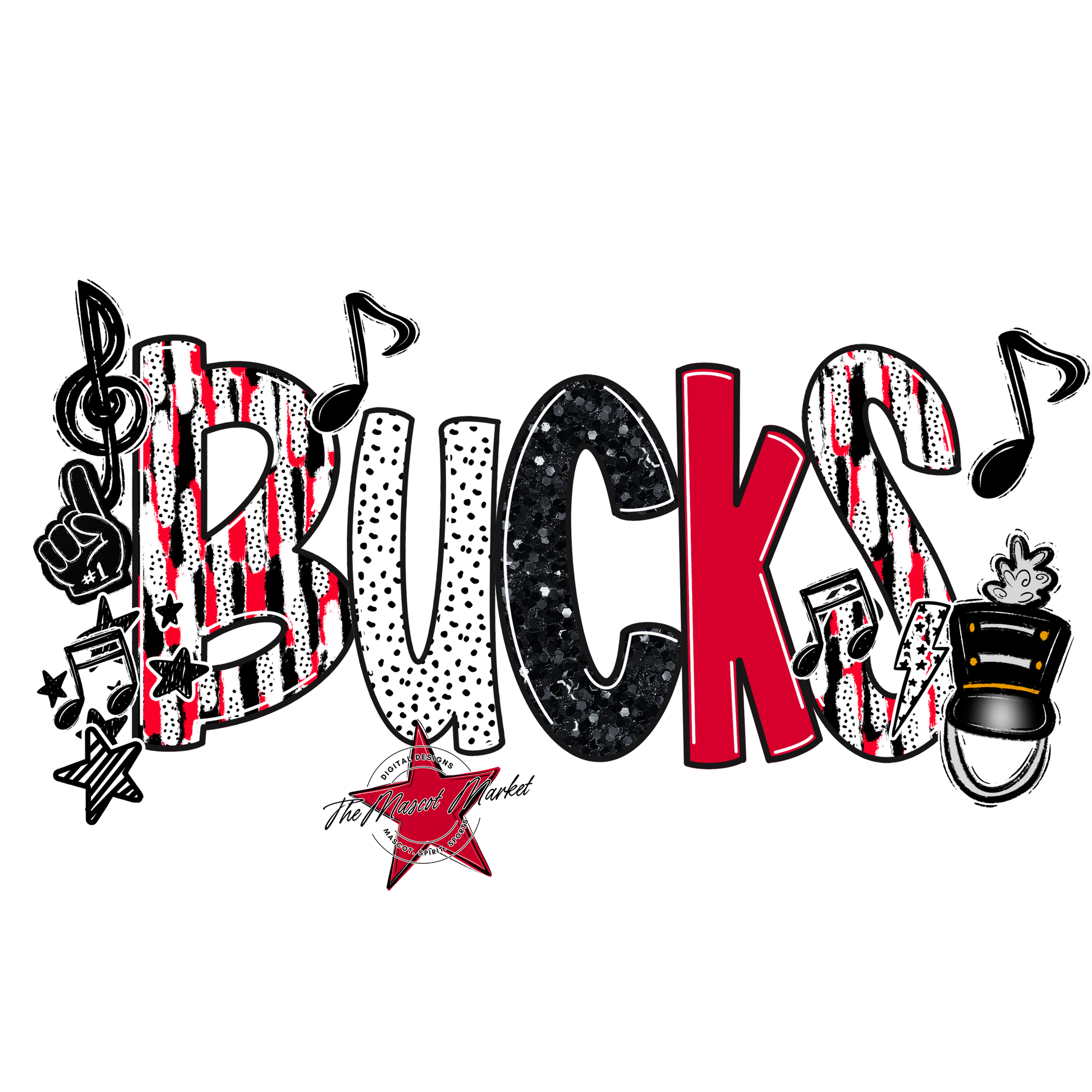 Bucks Band Scrape-Red