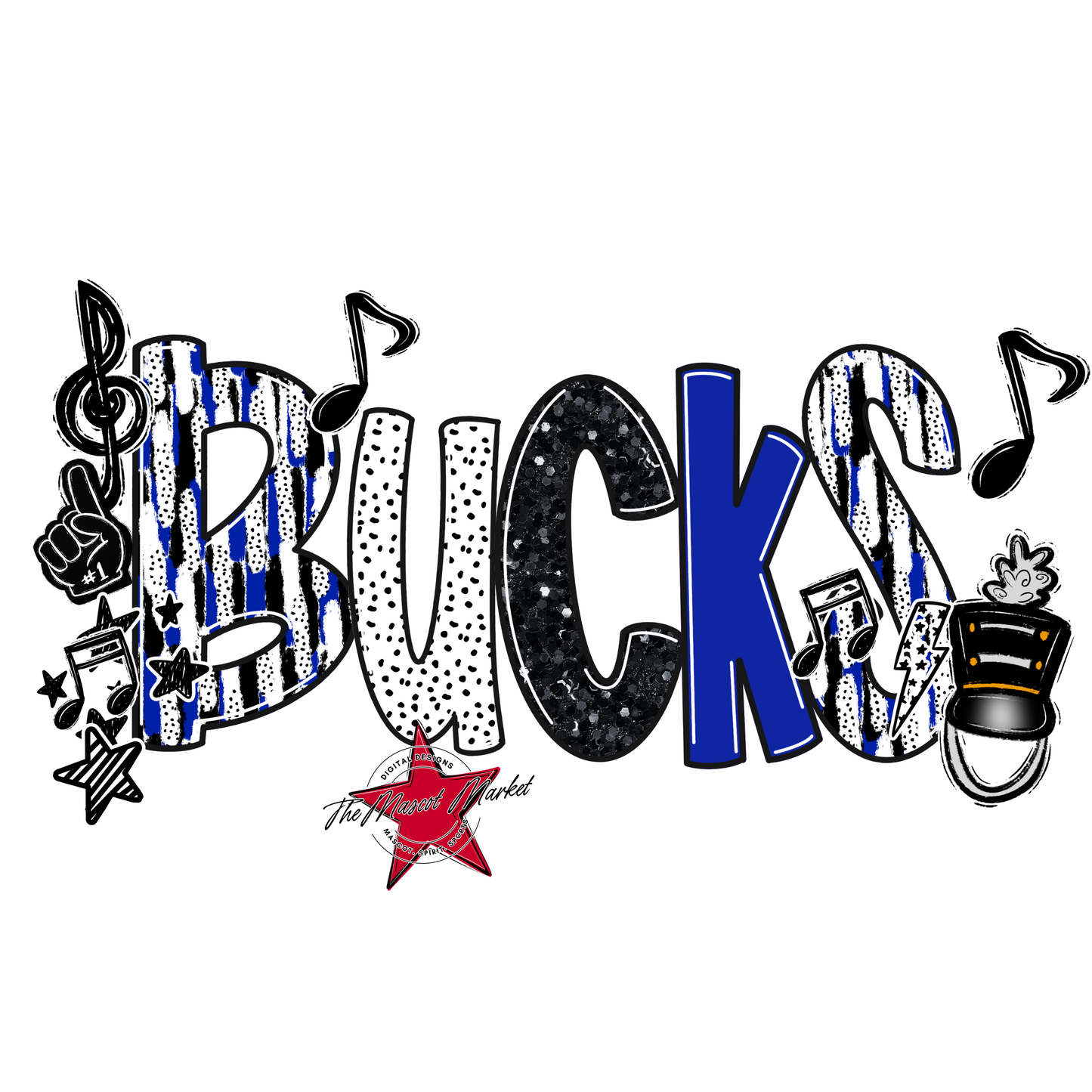 Bucks Band Scrape-Royal Blue