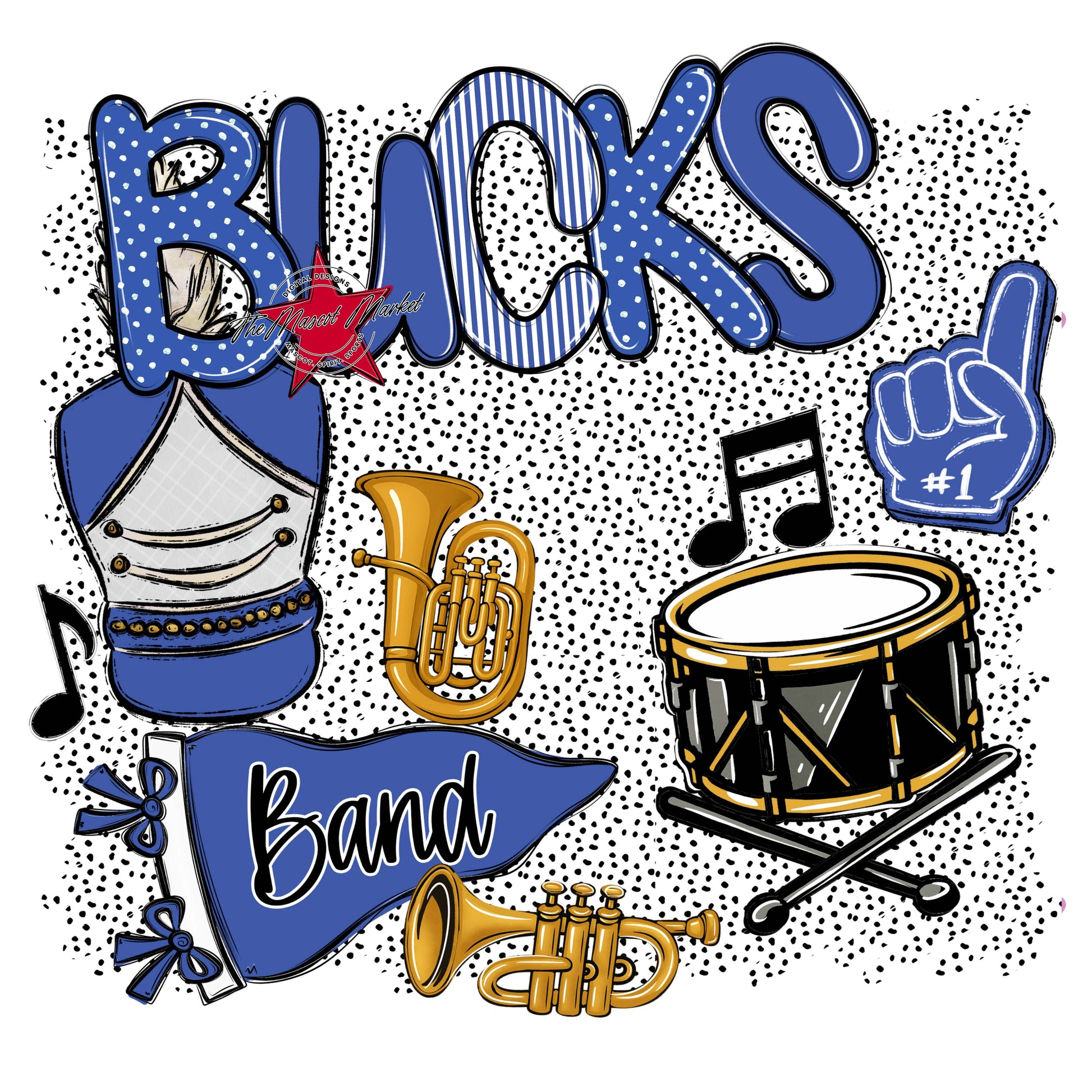 Bucks Band Spirit-Off Blue