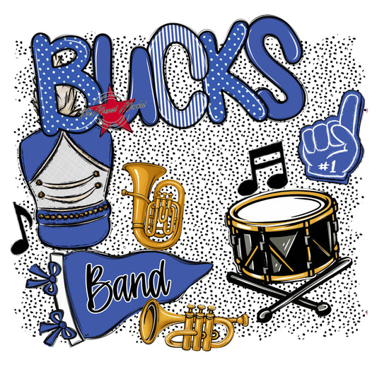 Bucks Band Spirit-Off Blue