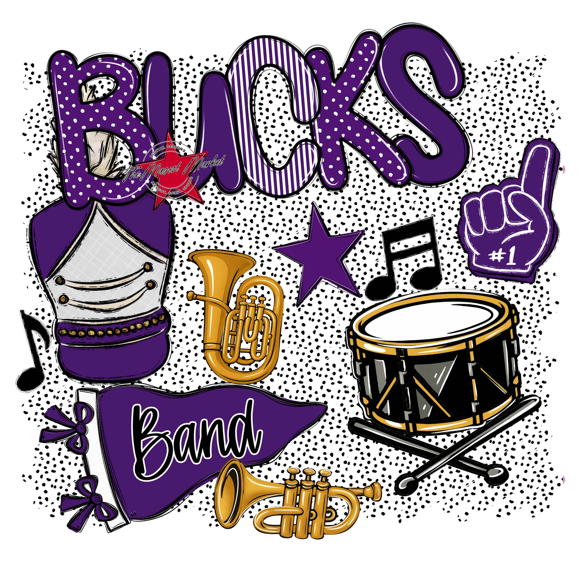 Bucks Band Spirit-Purple