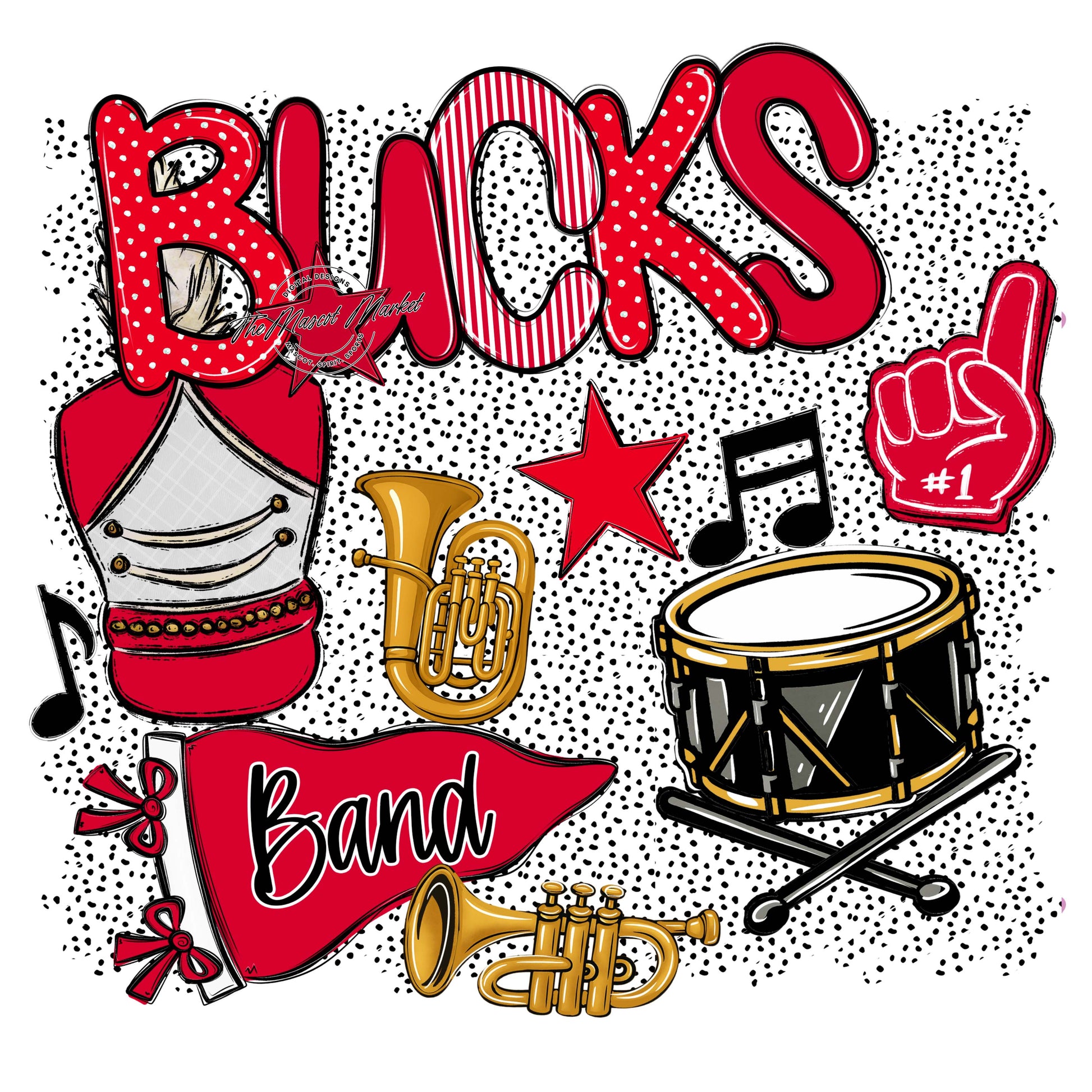 Bucks Band Spirit-Red