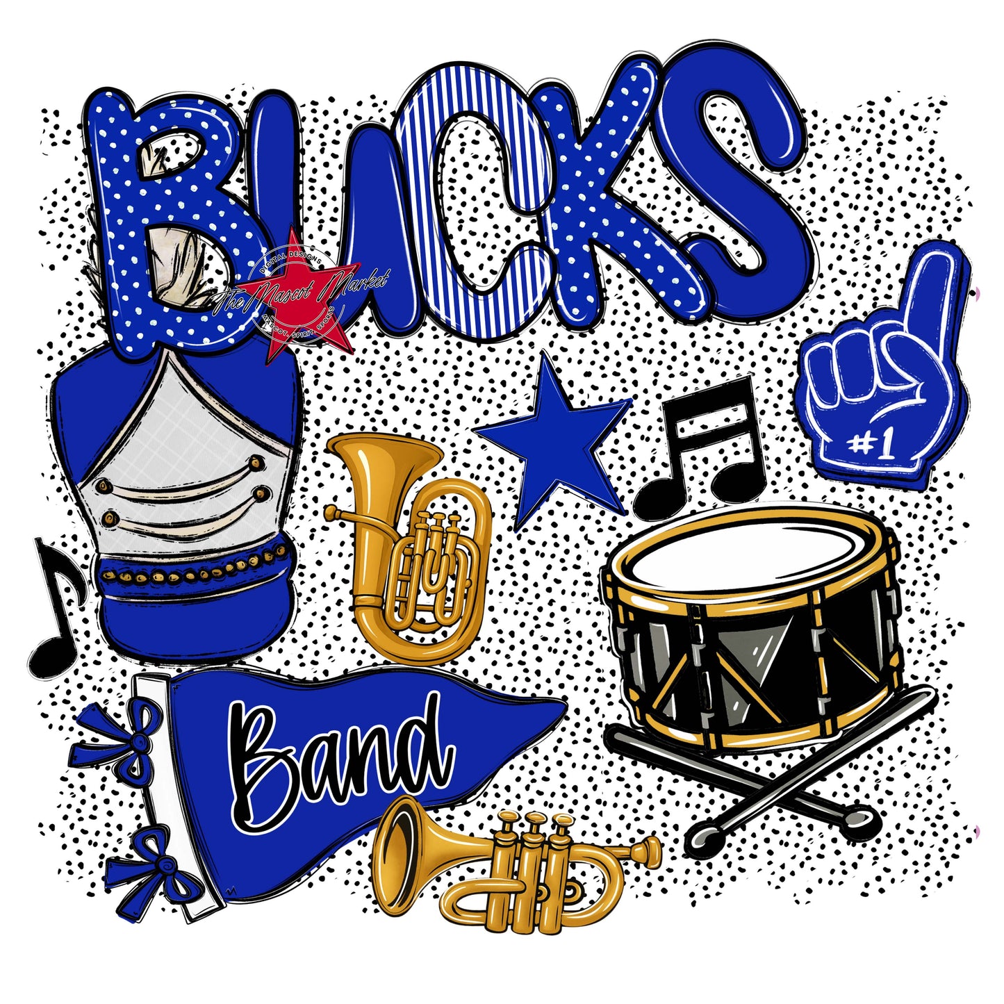 Bucks Band Spirit-Royal Blue