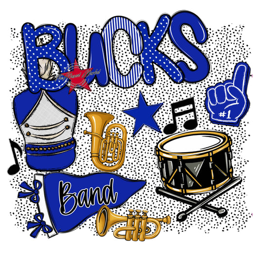 Bucks Band Spirit-Royal Blue