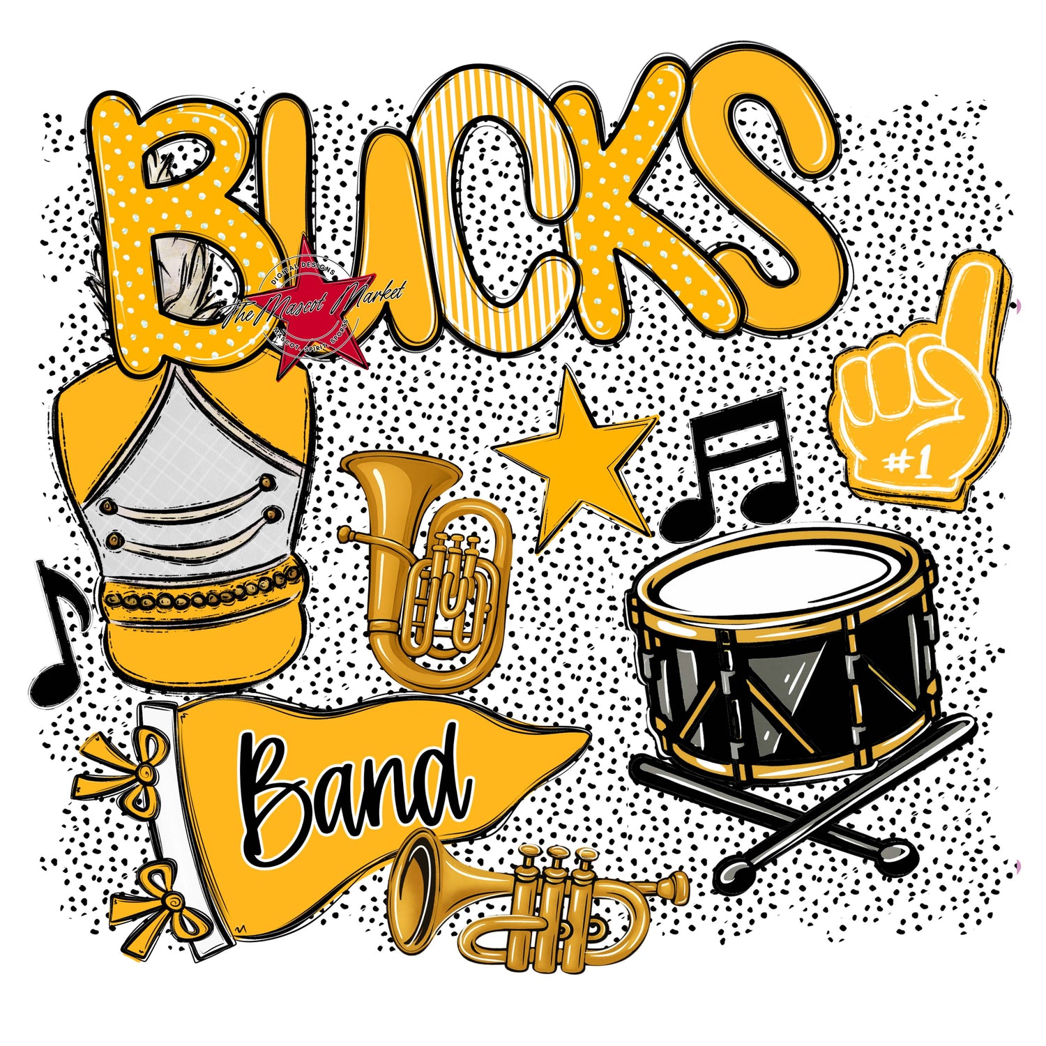 Bucks Band Spirit-Yellow