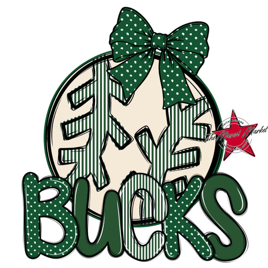 Bucks Baseball-Softball Spirit Design-Green