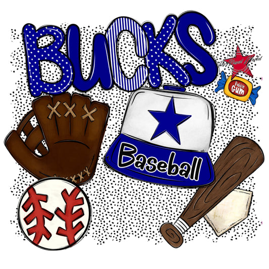 Bucks Baseball Spirit-Blue