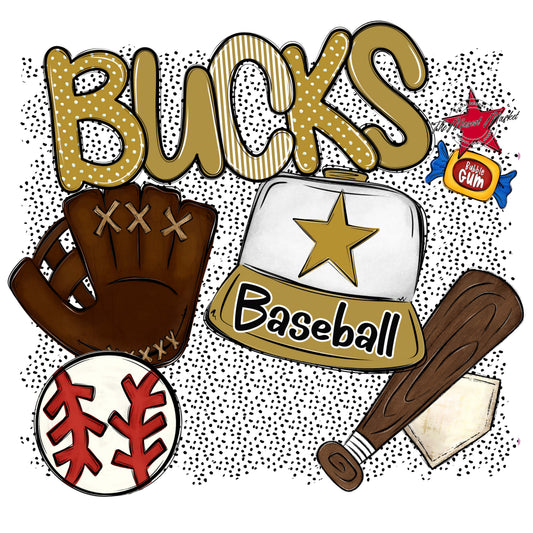 Bucks Baseball Spirit-Gold