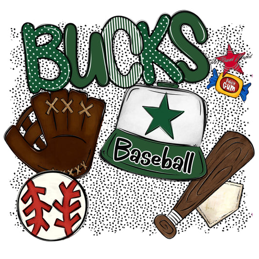 Bucks Baseball Spirit-Green