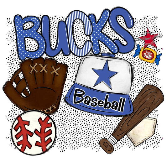 Bucks Baseball Spirit-Off Blue
