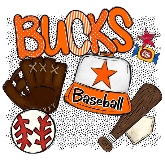 Bucks Baseball Spirit-Orange