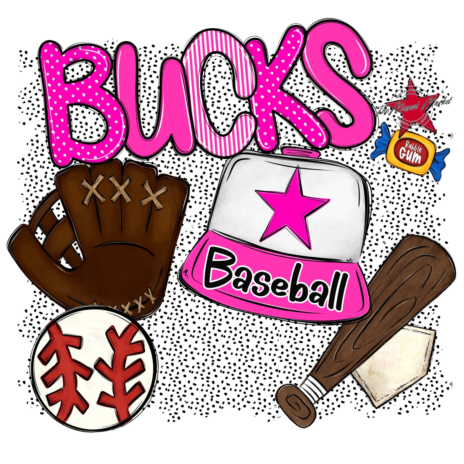 Bucks Baseball Spirit-Pink