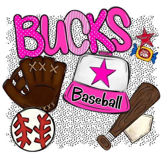 Bucks Baseball Spirit-Pink